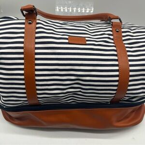 BAOSHA women’s large bag, black white brown shoulder straps, zippers